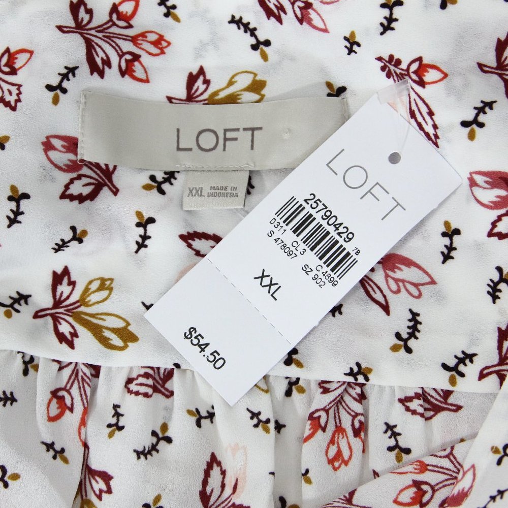 Loft Plus Size Shirt XXL Women Spring Blouse NEW - Picture 7 of 8